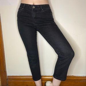 DKNY cropped dark jeans